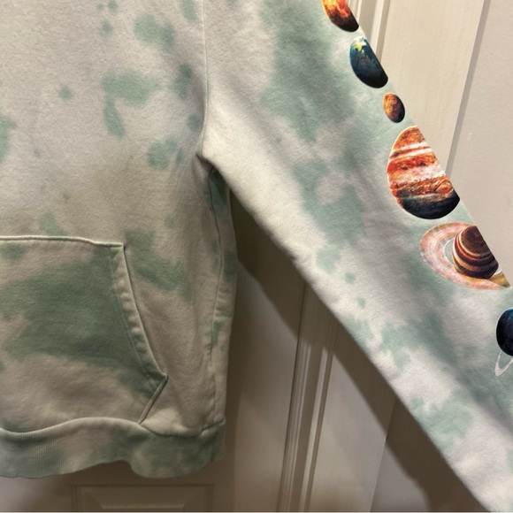NASA Hyper Space Tye-Dye Hoodie Sweatshirt Small Pullover Planets Science Unisex - Picture 9 of 12